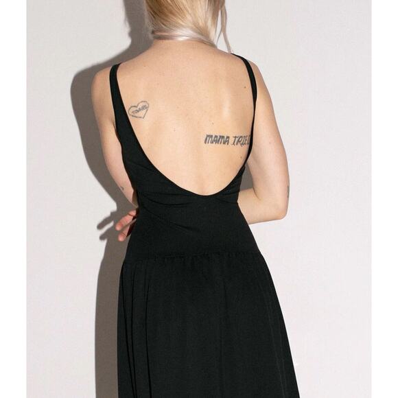 NWT RODEBJER Black GENUA TANK DRESS Drop Waist Pleated Skirt Size Large NEW - Picture 15 of 16